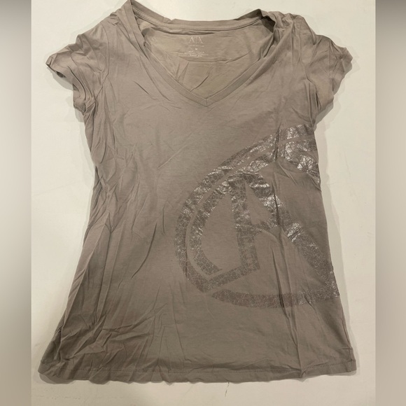 Armani Exchange grey v-neck tshirt size medium - Picture 1 of 1